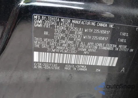 2018 Toyota Rav4 Xle from USA, damaged, VIN 2T3WFREV6JW523067